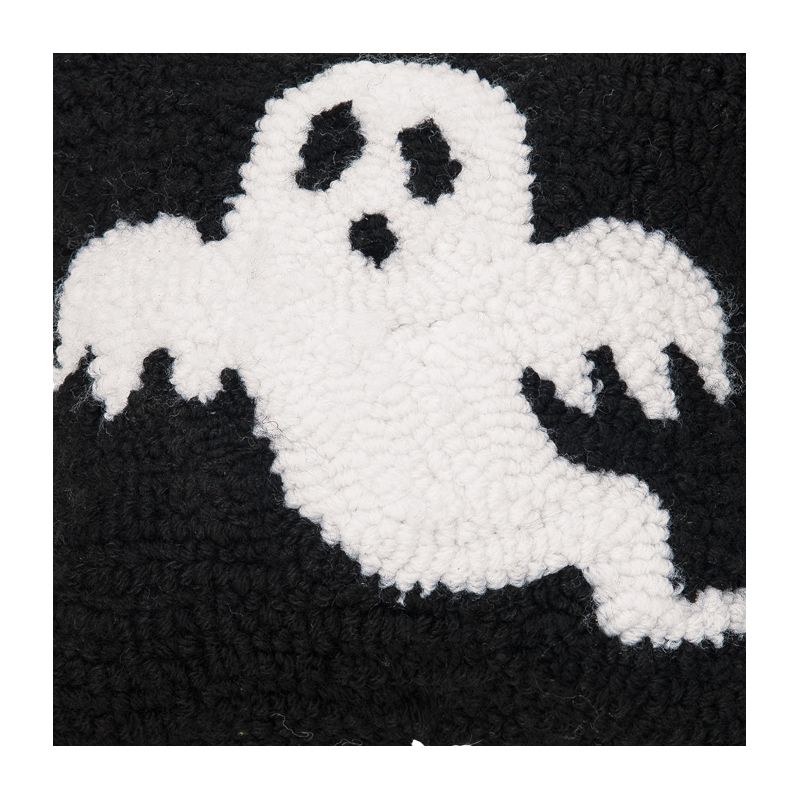 C&F Home 8" x 8" Spooky Ghost Hooked Petite Halloween Throw Pillow, 3 of 7