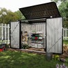 3' x 6' Metal Storage Shed, Outdoor Trash Can Organizer with Chain Lid for Trash Cans, Toys, Gardening Tools, Great for Gardens, Backyards and Patios - 4 of 4