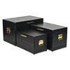 Cheung's Sable Set of 3 Trunks with Gold Handles - Black - 4 of 4