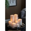 Gulches Flame Candles: 4x6" Unscented White & Ivory, 3.5" Scented with Holders, 2.8" Earl Grey in Glass - 3 of 4