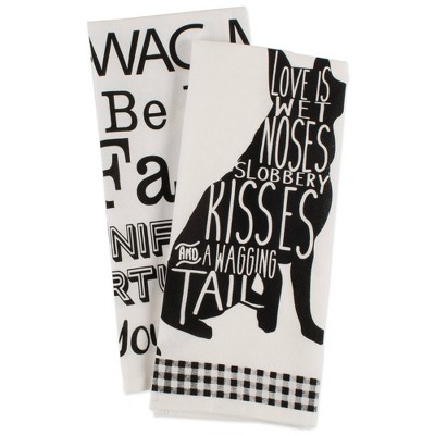 2pk Cotton Dog Dishtowel Set - Design Imports