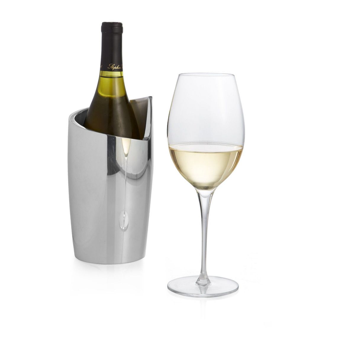 Nambé Spiral Wines Chiller – (4.5" x 8.5") Contemporary Alloy Cooler with Artistic Sculptural Design – Functional Barware - thumbnail 2