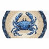 Earth Rugs Crab Dark Blue Round Coaster – 7"x7" Nautical Jute Accent with Coastal Charm - 3 of 3