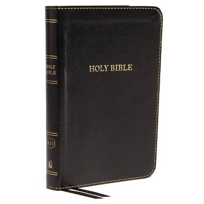 KJV, Thinline Bible, Compact, Imitation Leather, Black, Red Letter Edition - by  Thomas Nelson (Leather Bound)