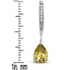 Guili Sterling Silver Rhodium Plated Teardrop CZ Earrings in Various Colors, A Sparkling, Elegant Collection for Timeless and Stylish Looks - 3 of 4