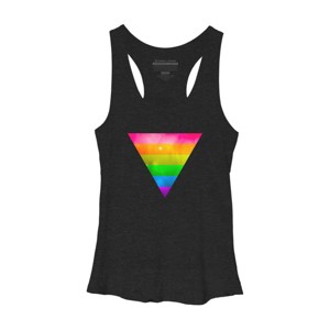 Adult Design By Humans Pride Rainbow Galaxy Triangle By TheRandom Racerback Tank Top - 1 of 2