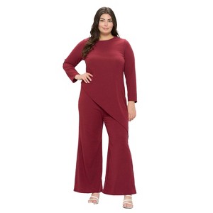 L I V D Women's Gianna Asymmetrical Rib Set - 1 of 3