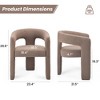 SEVOBAL Accent Chairs  Modern Upholstered Dining Chairs for Kitchen Living Room Bedroom, Green- Set of 2, Grey, 21.65"*23.62"*19.3" - 2 of 4