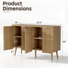 FONTOI 47.2" Cabinet Door with Adjustable Shelf, Sideboard Cabinet with 4 Doors, Buffet Cabinet with Waveform Panel for Dining Room, 47.2*13.8*30 - 2 of 4