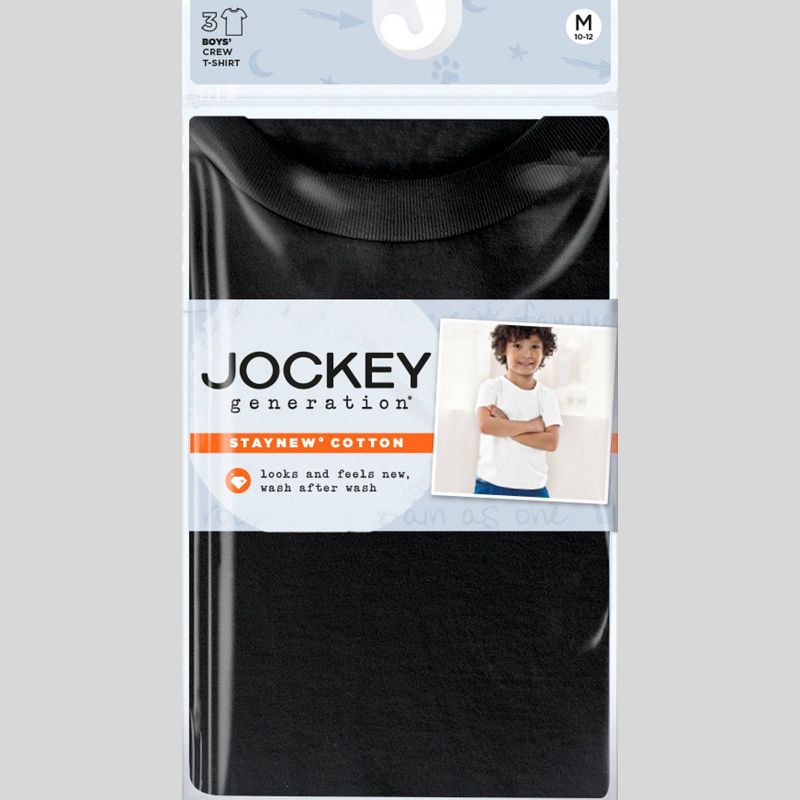 Jockey Generation™ Boys' 3pk Cotton Crew Undershirt, 3 of 8