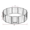 Heavy Duty Metal Playpen with door,31.7"H Dog Fence Pet Exercise Pen for Outdoor - 4 of 4