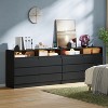 6 Drawer Dresser, White LED Dresser with Charging Station, Anchors to Wall, 6-Color Adjustable Light Strip, Suitable for Bedroom, Living Room - 2 of 4