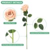 Unique Bargains Plastic Durable Realistic Bendable Artificial Roses Flowers with Long Stem 20 In 20 Pcs - 2 of 4