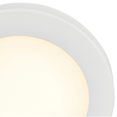 Slim White LED Flush Mount Light with Acrylic Diffuser