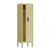 Metal Locker Storage Cabinet Wardrobe Cabinet for Home Office Bedroom Gym, Lockable Storage Cabinet with Doors 54" H x 15" W x 14" D Yellow - 3 of 4