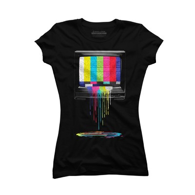 Junior's Design By Humans Retro TV By clingcling T-Shirt