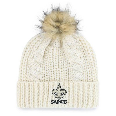 NFL New Orleans Saints Women's Meeko Knit Beanie - Cream