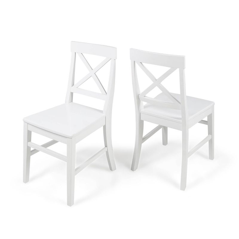Set of 2 Roshan Farmhouse Acacia Dining Chair - Christopher Knight Home, 1 of 8