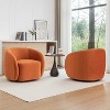 SEYNAR Modern Glam Velvet Upholstered 360 Degree Swivel Accent Armchair Set of 2 - 2 of 4