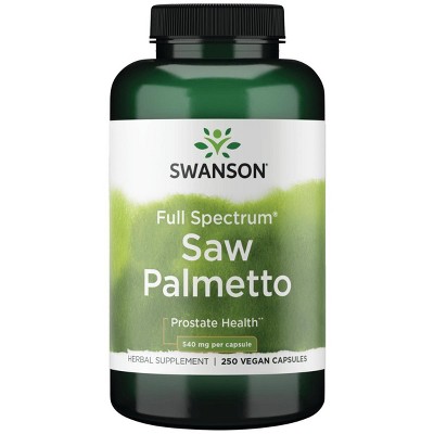 Swanson Herbal Supplement Full Spectrum Saw Palmetto 540 mg Capsule