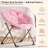 Comfy Oversized Saucer Chair - Plush Reading Lounger for Adults, Sturdy XL Frame, Foldable Accent Chair for Bedroom, Living Room & Dorm - 3 of 4