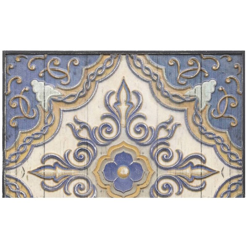 Wooden Mesmerizing I Mandala Wall Decor White/Blue - StyleCraft, 3 of 5
