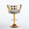 Sapphtopaz Modern Bar Stools Set of 2 Velvet Upholstered Adjustable Height Barstools with Iron legs Counter Height Bar Stools for Kitchen Island - 4 of 4