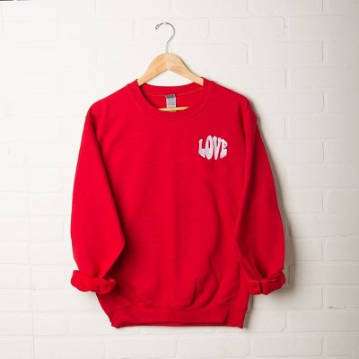 Simply Sage Market Women's Graphic Sweatshirt Embroidered Love Bold