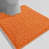 Home Mart Goods 2 Piece Set Orange Soft Cozy Plush Chenille Bath Mat Bathroom Rug & Toilet Seat Cover - 3 of 4