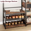 Coat Rack with Shoe Rack, Wardrobe with Bench, Shoe Rack, Coat Rack, Shoe Rack with 8 Coat Hangers, Clothes Rack, Shelf with Drawers, for Hallway - 3 of 4
