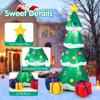Tangkula 6FT Inflatable Christmas Tree Blow Up Xmas Tree w/ Treetop Star Colorful Candy Gift Box Built-in Bright LED Self-Inflating Holiday Decoration - 4 of 4