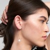 Adornia 14k Gold Plated Threader Earrings with Freshwater Pearl - 2 of 3