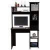 NicBex Home Office Desk 17.8" L Modern Writing Desk with 6 Open Storage Shelves and Wooden Desktop for Office, Study, Living Room - 2 of 4