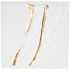 Olivia & May 37"x37" Metal Abstract Dimensional Textured Wavy Wall Decor with Curved Gold Accents White: Modern Sculpture, Dry Clean Only - image 2 of 4