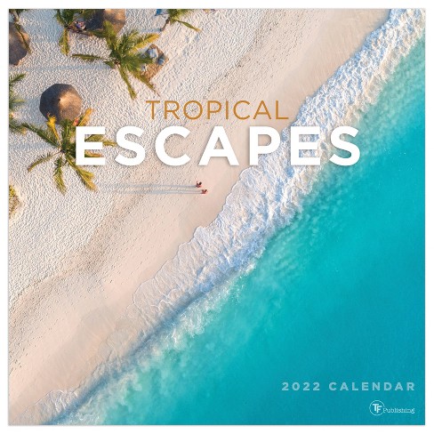 2022 Wall Calendar Tropical Escapes - The Time Factory : Target