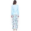 Casual Nights Women's Jersey Knit Long-Sleeve Top and Mircro Fleece Bottom Pajama Set - 3 of 4