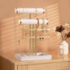 3 Tier Bracelet Holder, Detachable T Bar White Velvet Jewelry Organizer - 4 of 4