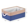 Unique Bargains Fabric Collapsible Storage Organizer Basket with Handles - 4 of 4