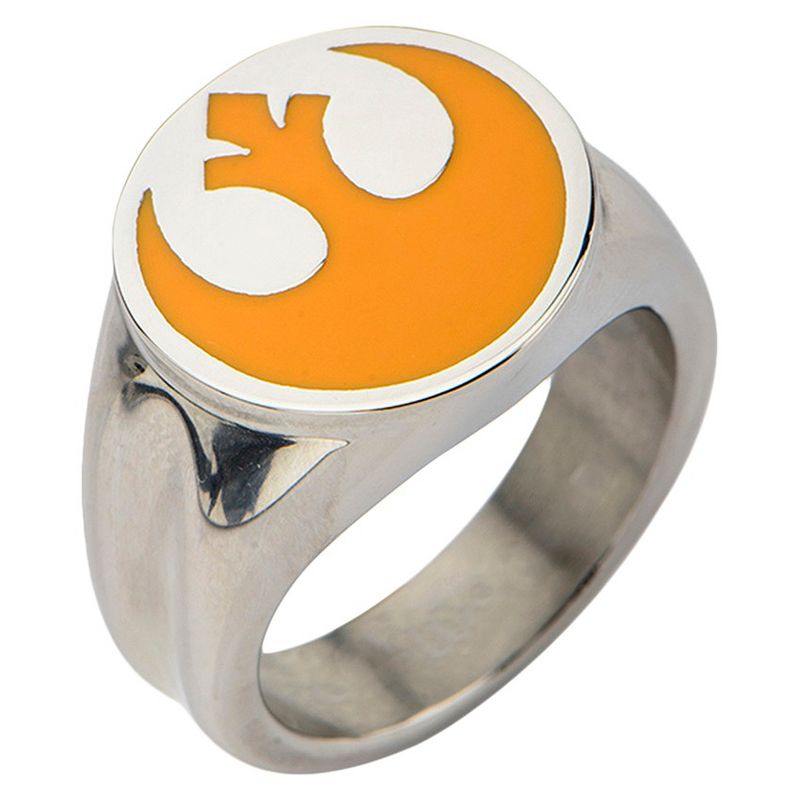 Men's Star Wars Stainless Rebel Alliance Symbol Ring, 1 of 3