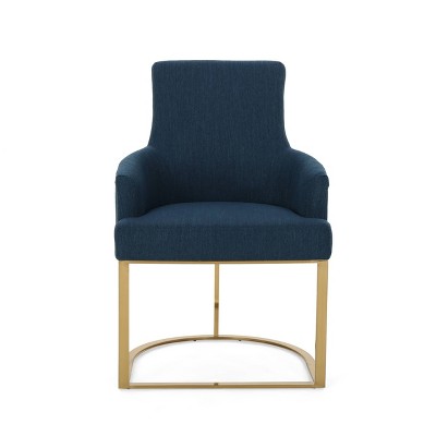 Gloria Modern Glam Chair Navy Blue - Christopher Knight Home