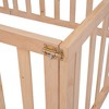 Okak Solid Wood Floor Bed Twin/Full/Queen Size,Low-Profile Bed Frame with Heightened Fence and Door, Kids Playroom Bed - 4 of 4
