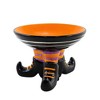 Transpac 4.5 Inch Small Candy Dish With Witch Boot Base Boots Orange Purple Black Candy Dishes - 3 of 3