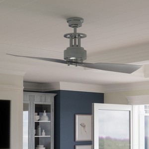 Urban Ambiance Luxury Cosmopolitan Indoor Ceiling Fan,  18.1"H x 56"W,  Brushed Nickel, UHP9202 - 1 of 4
