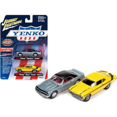 1967 Chevrolet Camaro Yenko Blue & 1970 Chevrolet Nova Yenko Deuce Yellow MCACN 2pc Set Ltd Ed 2004 pcs 1/64 Johnny Lightning