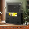Aoibox Black Dresser TV Stand with 8 Drawers, LED Lights, Charging Station, Open Shelves for Bedroom or Living Room - 4 of 4