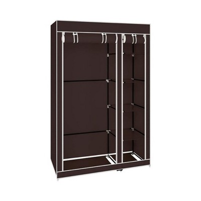 Vtec Trading Brown Non-Woven Fabric Wardrobe Closet