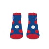 NFL Buffalo Bills Big Dot Sleep Socks: Polka Dot Knit Ankle Apparel - 3 of 3