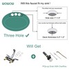 WOWOW 4 in. Centerset Double Handle High Arc Bathroom Faucet with Drain Kit Included - 4 of 4