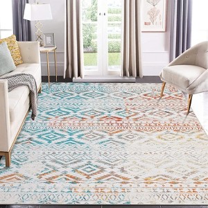 TROPOW Area Rug Low Pile Boho Vintage Area Rug Machine Washable Rug Non Slip Non Shedding Foldable Carpet for Living Room Bedroom Home Office - 1 of 4