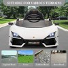 12V Kids Ride On Car with Remote Control, Battery Powered Sports Car Toy with Dual 25W Motors, Spring Suspension, Headlight, Music for Toddler 3+ - 3 of 4